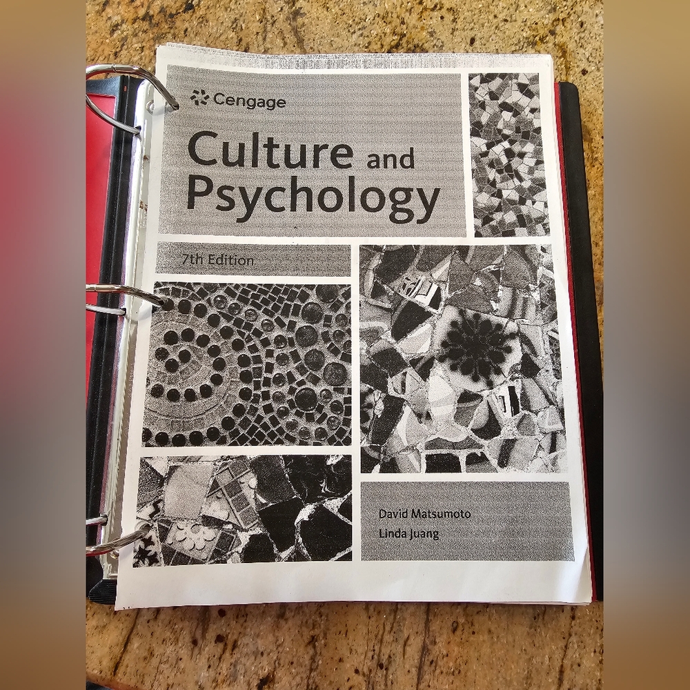 Culture and Psychology 7th Edition Textbook by Matsumoto and Juang